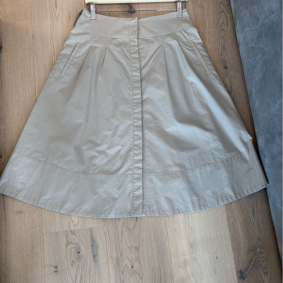 Dalia Collection Chic Beige A-Line Women's Skirt size 4 100% cotton - Picture 8 of 8